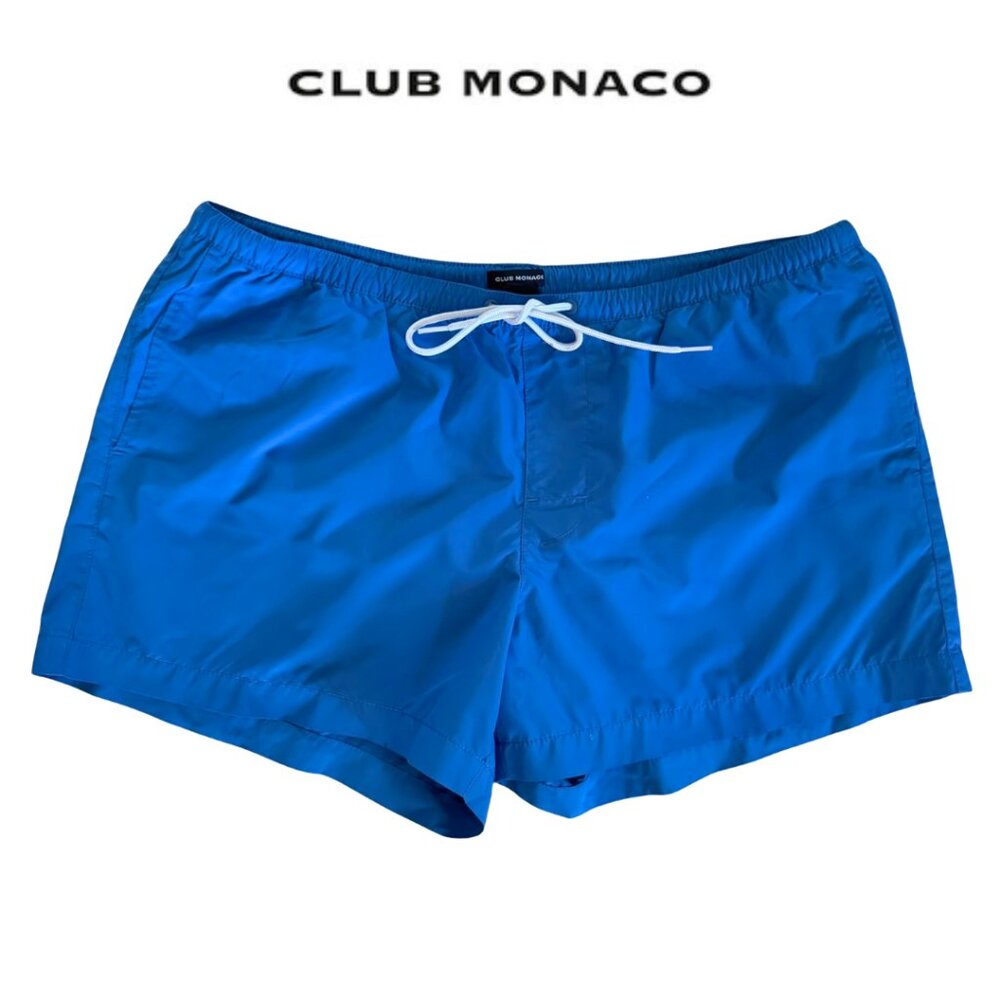 Club Monaco Men's Blue Swim Trunks 3.5", Size L